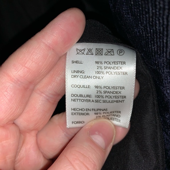 UO Silence + Noise Velvet Blazer Blue M - Picture 6 of 8